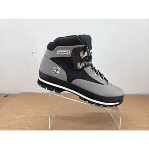 Mens Timberland Euro Hiker Shell-Toe Boot Black & Gray Size 11